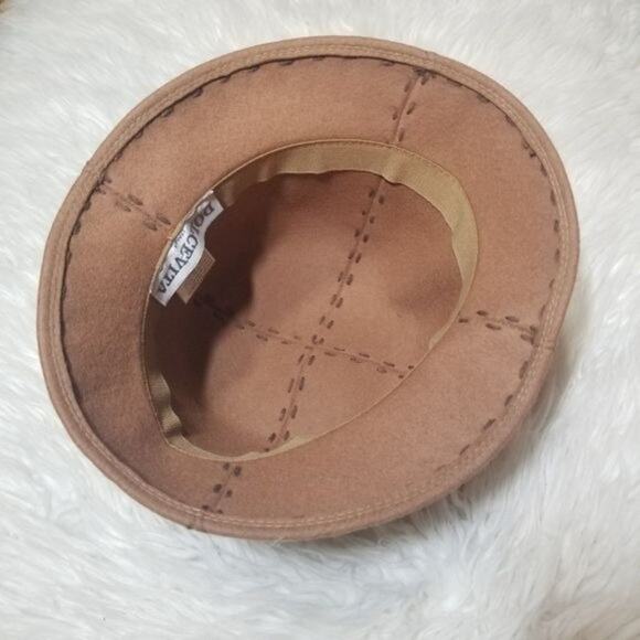Dolce Vita Brown Wool Fedora Bucket Hat – Handmade in Italy – Vintage Style